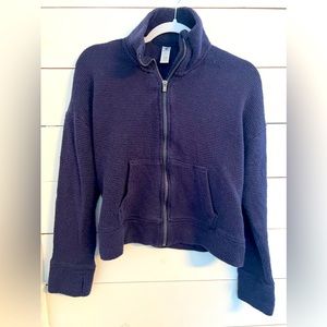 90 Degree by Reflex.  Blue zip-up hoodie.  Size Large